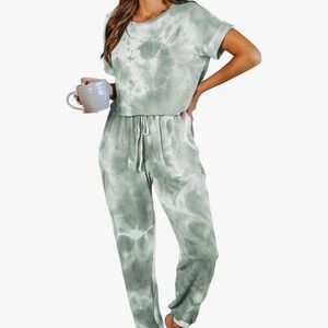 Women’s Short Sleeve Tie Dye Long One Piece